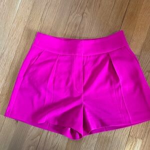 Express Fuchsia High Waist Shorts
